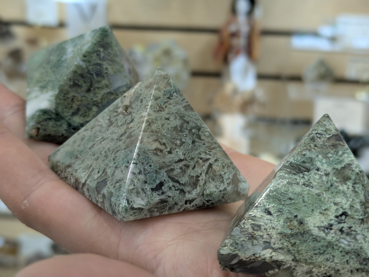 Moss Agate Pyramid
