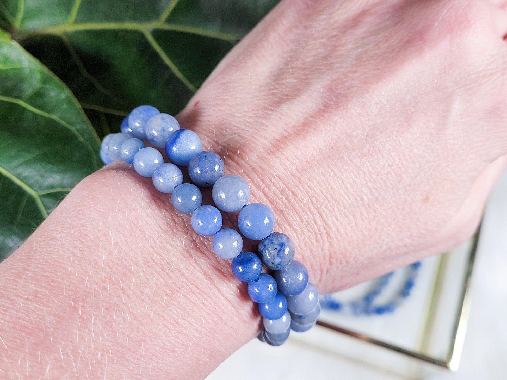 Blue Aventurine Crystal Bracelet (7.5 inch, elastic) – The Crystalary