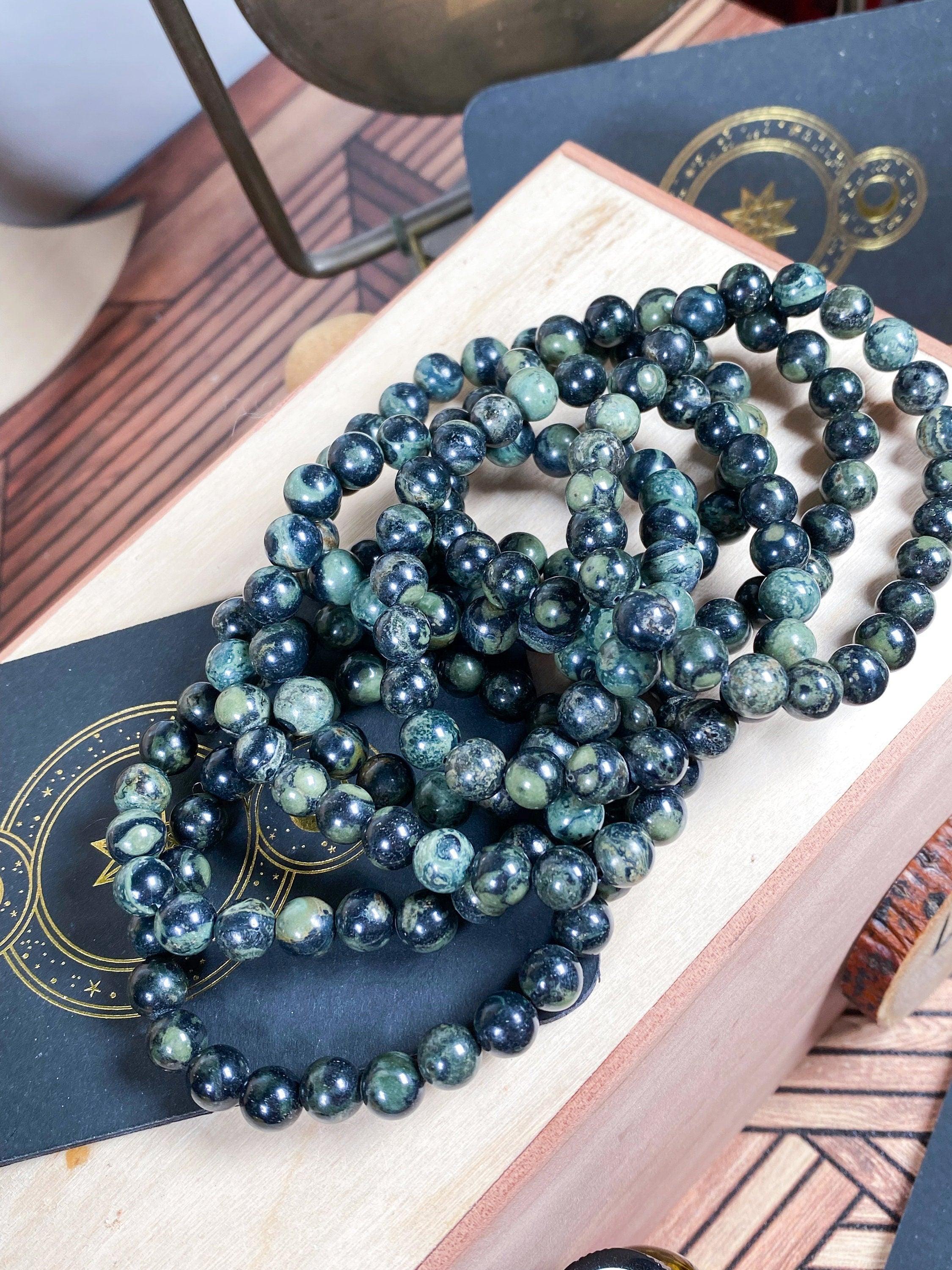 Kambaba Jasper Green Stromatolite Crystal Bracelet 7.5in The Crystalary