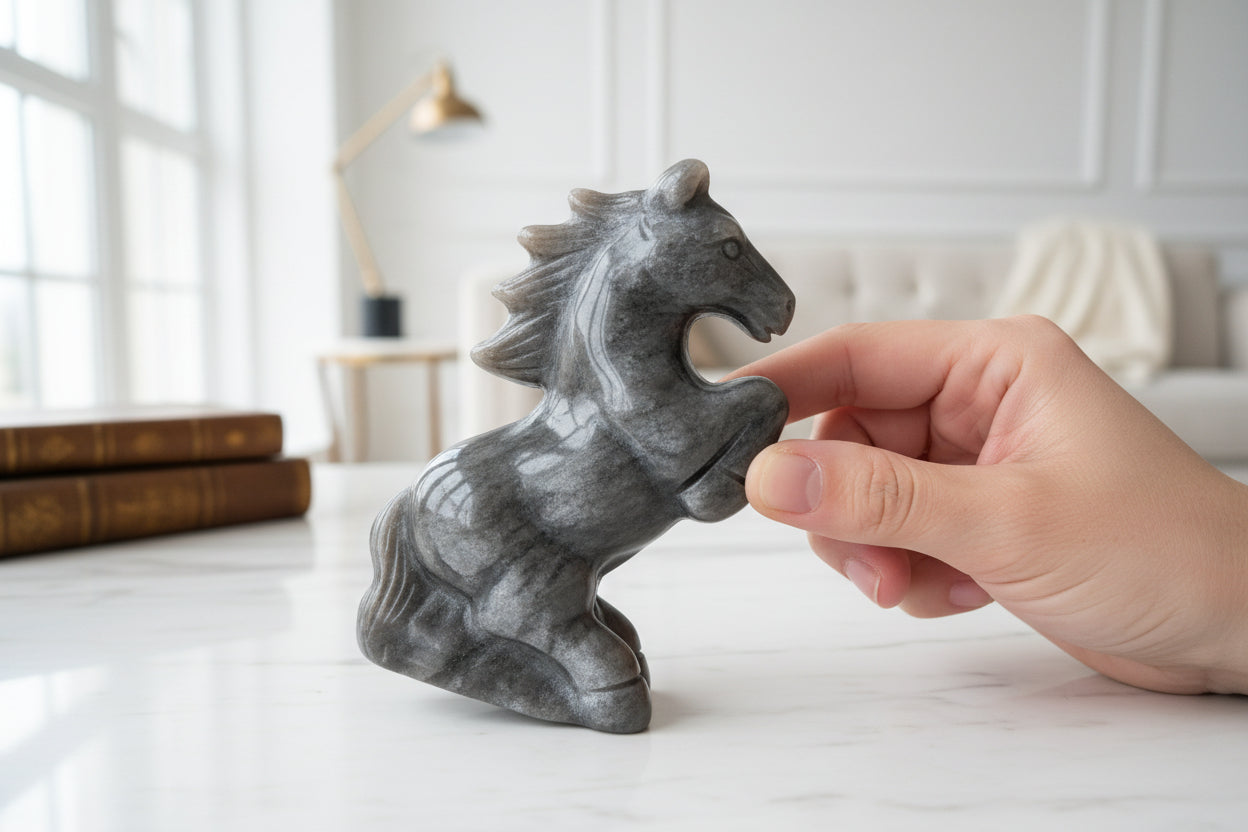 Hand Carved Crystal Horse