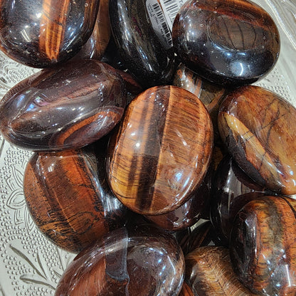 Red Tiger's Eye Palm Stone