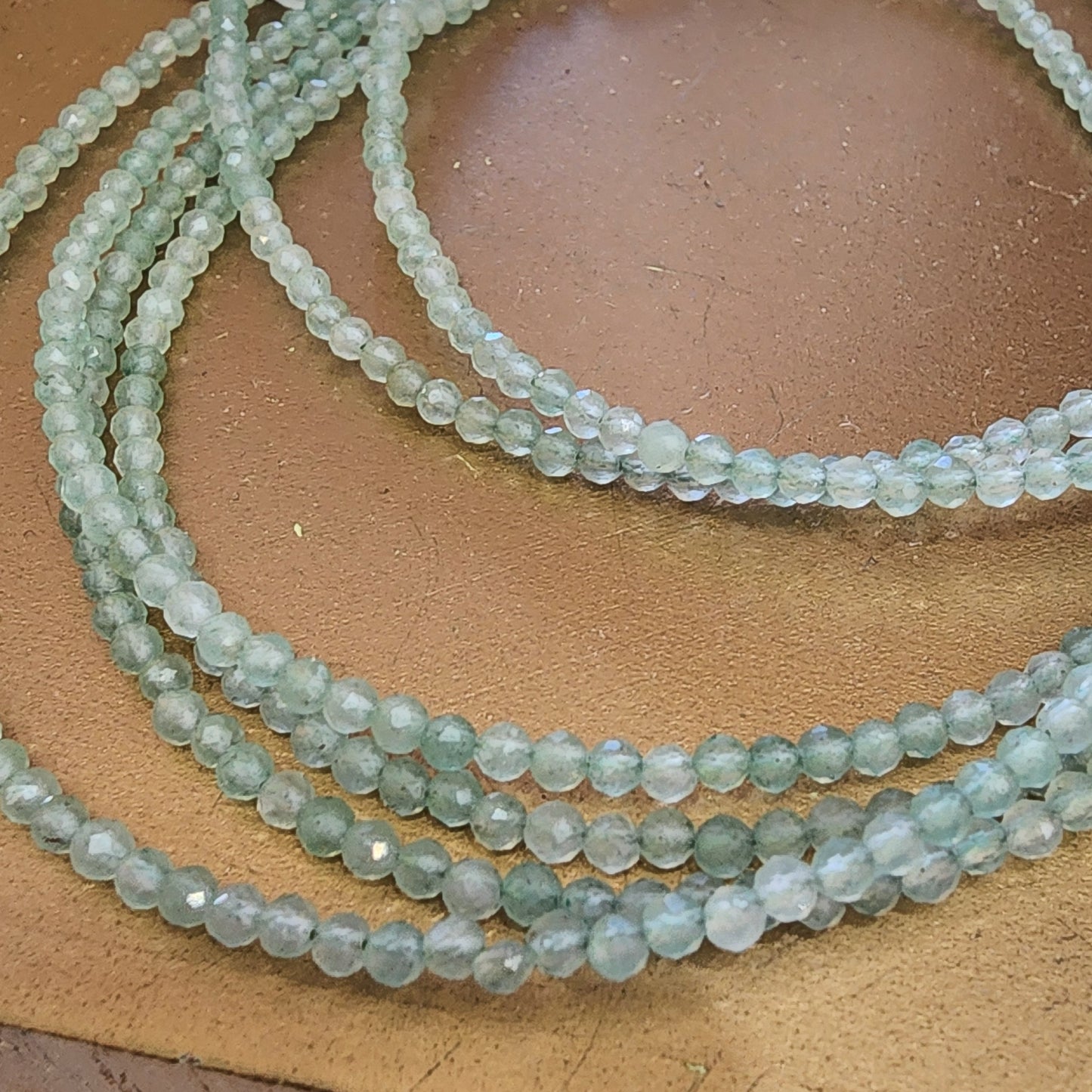 Anklet Green Aventurine 2mm Faceted