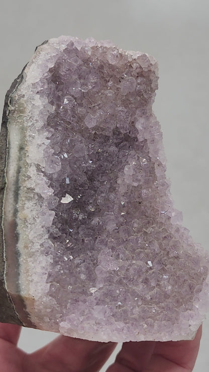 Amethyst Druzy Cut Base - 3.4 inches