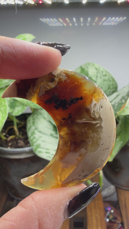 Amber Moon Polished Crystal- Indonesia