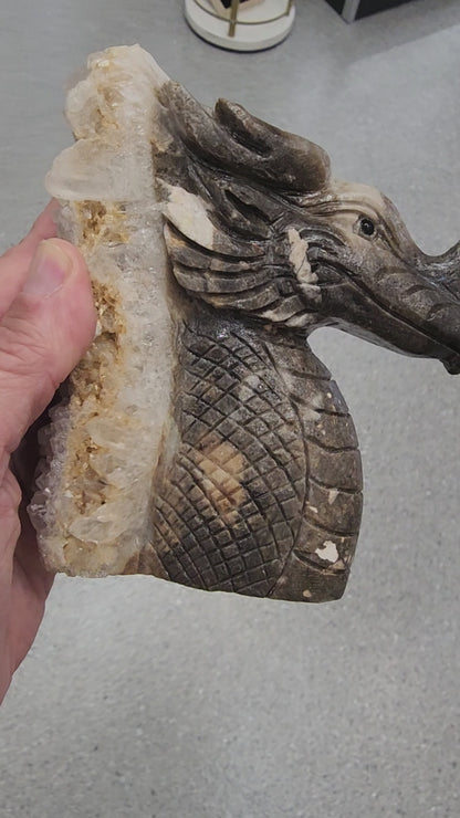 Calcite Dragon Carving - 4.8 inches
