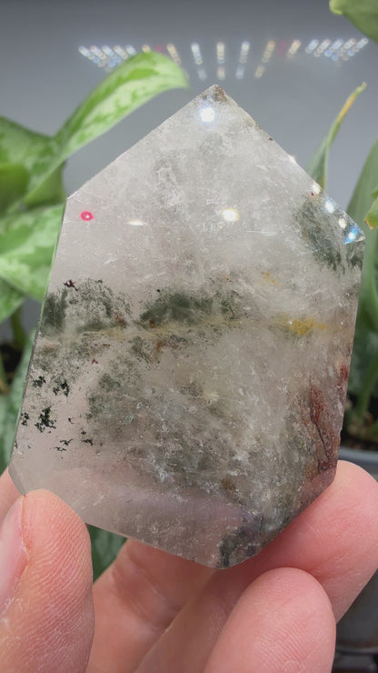 Garden Quartz/Lodolite Point- 2" inches tall