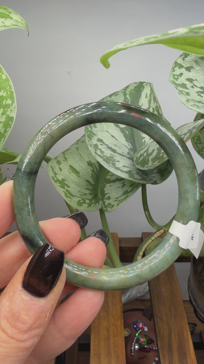 Burmese Jade Bangle – 8mm Wide – 58mm Diameter (Small)