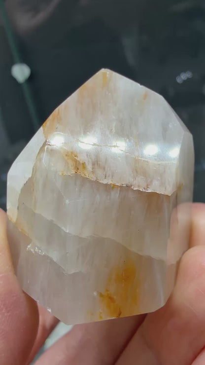 Amphibole Quartz Tower- 1.5 inch tall