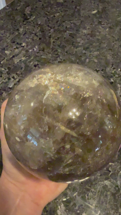 Smoky Quartz Sphere- 4.5" inches- Minas Gerais