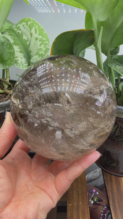 Smoky Quartz Sphere- 4.5" inches- Minas Gerais