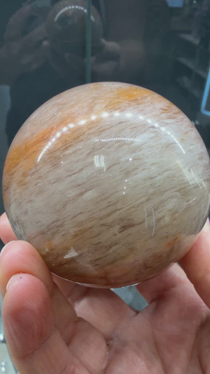 Amphibole Quartz Sphere- 2.7" inches diameter