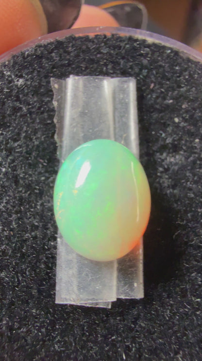 Natural Welo Opal Cabochon 10x8x5mm, 1.8ct- Sheet flash, minor rolling broadflash