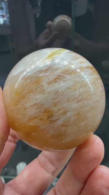 Amphibole Quartz Sphere- 2.1" inches diameter