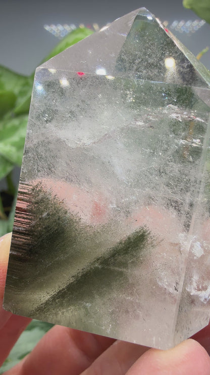 Garden Quartz/Lodolite Point- 2.125" inches tall
