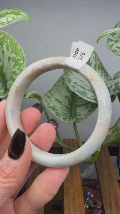 Burmese Jade Bangle – 14mm Wide – 58mm Diameter (Small)