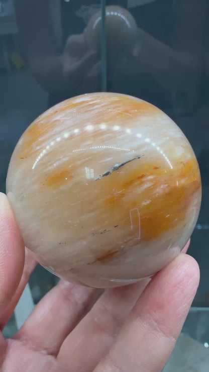 Amphibole Quartz Sphere- 2.4" inches diameter