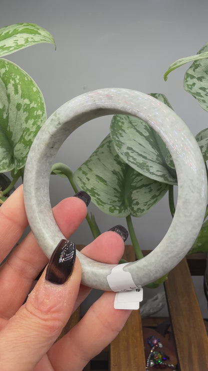 Burmese Jade Bangle – 14mm Wide – 67mm Diameter (Large)