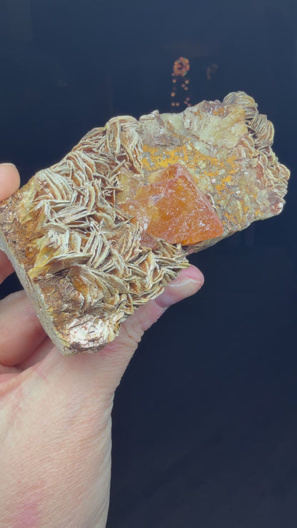 Scheelite, Quartz, Mica- Pingwu mine, Mount Little Xuebaoding, Sichuan, China