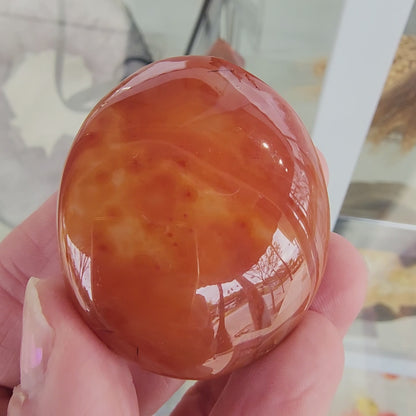 Druzy Carnelian Palm Stone