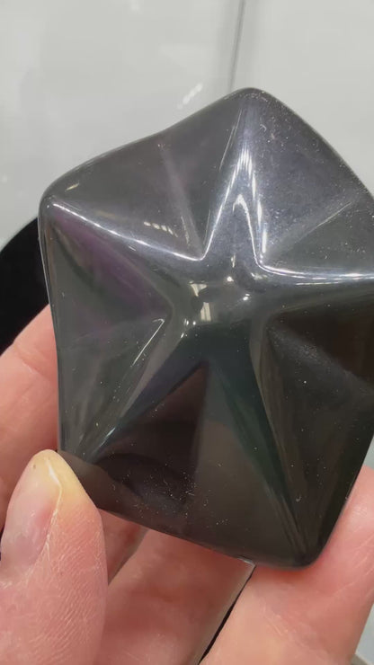 Rainbow Obsidian Puffy Star