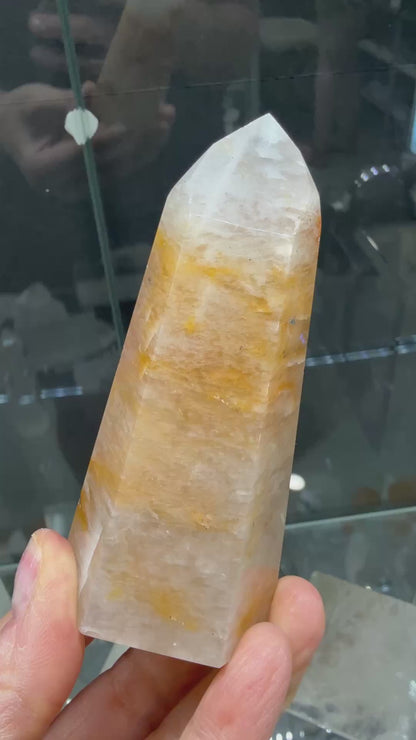Amphibole Quartz Tower- 3.6 inch tall