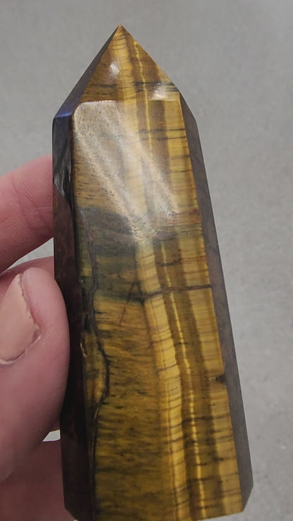 Tiger Eye Tower/Point - 3.1 inches