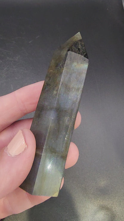 Labradorite Tower/Point with Blue Flash- 3.5" inches