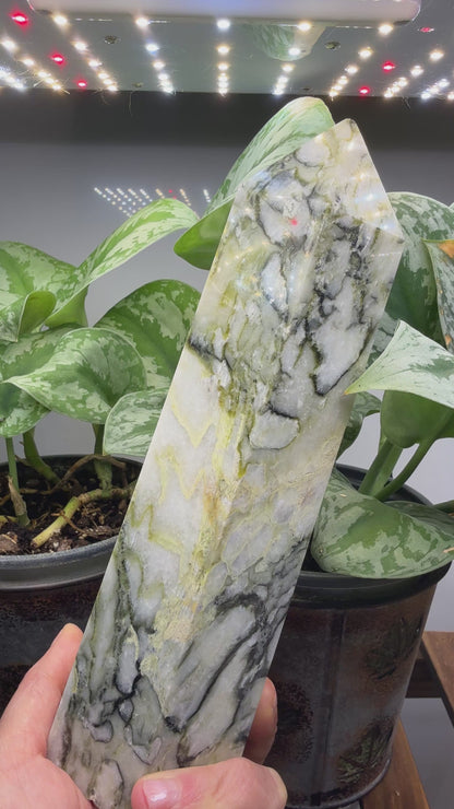 Serpentine Marble Tower- 8.5" inches tall