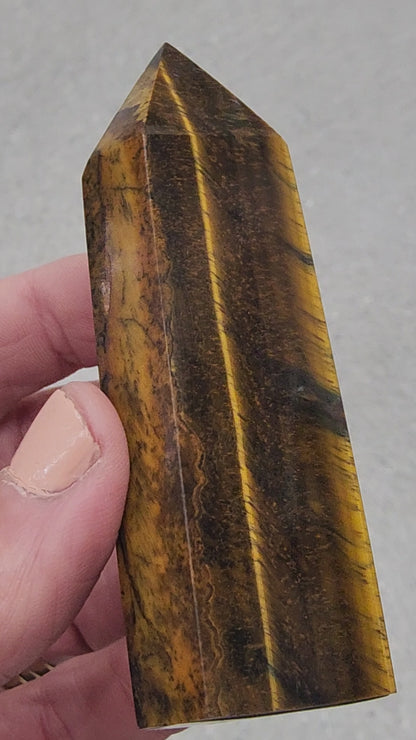 Tiger Eye Tower/Point - 3.3 inches