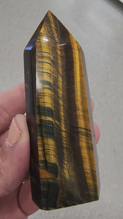 Tiger Eye Tower/Point - 3.3 inches