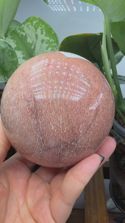 Rhodonite Sphere- 3.5" inches- Tanzania