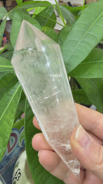 Clear Quartz Vogel Wand- 5.125 inches