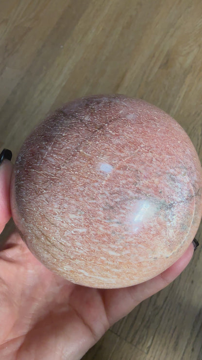 Rhodonite Sphere- 3.5" inches- Tanzania