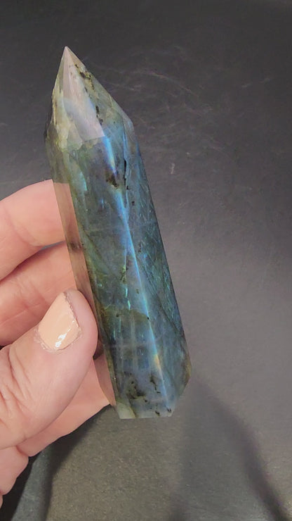 Labradorite Tower/Point with Blue Flash- 3.3" inches