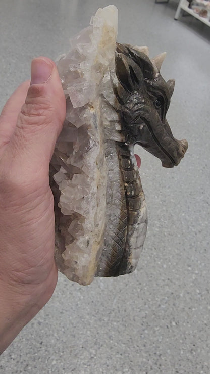 Calcite Dragon Carving - 5.1 inches