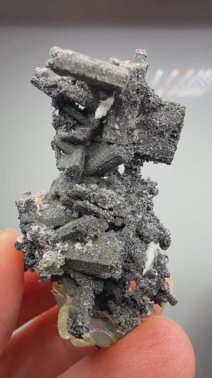 Acanthite Pseudomorph after Pyrargyrite- La Valenciana Mine, Guanajuato, Mexico