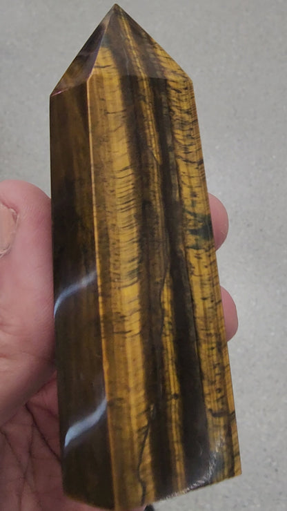 Tiger Eye Tower/Point - 3.4 inches