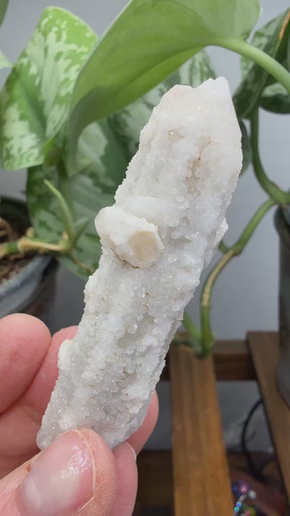 Witch’s Finger Druzy Quartz (White Cactus Quartz)- Boekenhouthoek, South Africa