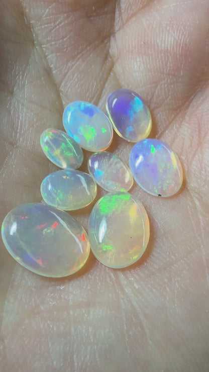 Thin Welo Opal Cabochon Parcel – 4.20 Carats Total- Ideal for Doublets, Triplets & Fine Inlay