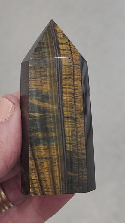Tiger Eye Tower/Point - 3.0 inches