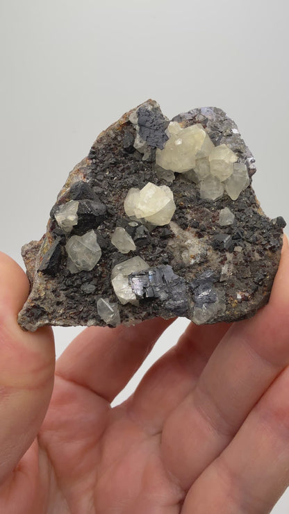 Galena, Calcite, Sphalerite- Cherokee, Kansas (Tri-State District association)