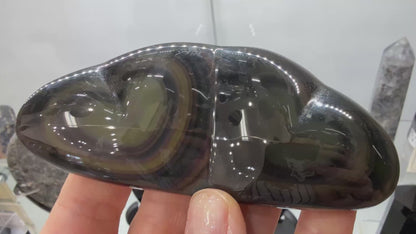 Rainbow Obsidian Double Heart- 4.1 inches