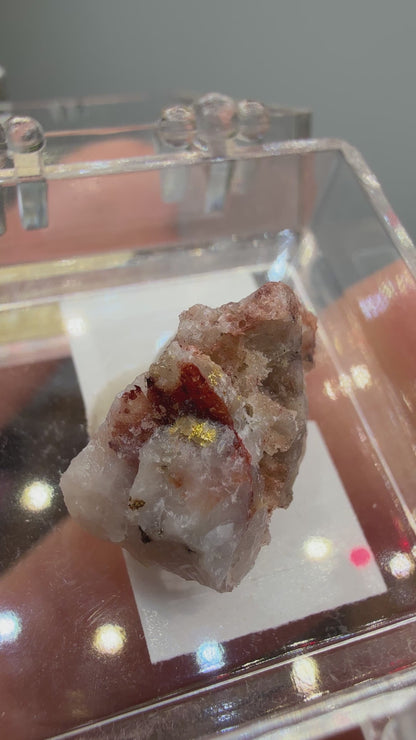 Native Gold in Quartz- La Choya Mine, Sonoyta,  Plutarco Elías Calles , Sonora, Mexico