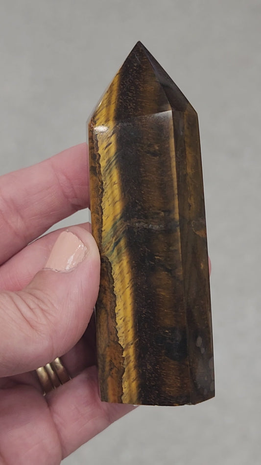 Tiger Eye Tower/Point - 3.5 inches