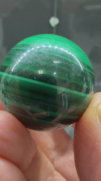 Malachite Sphere- 1.1 inch diameter