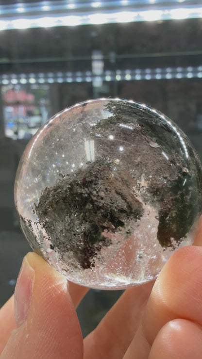 Garden Quartz/Lodolite Sphere- 1.7 inches Diameter