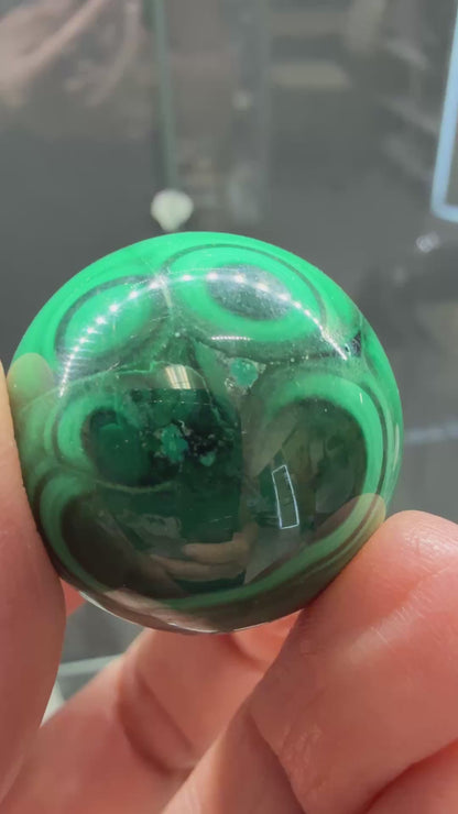 Malachite Sphere- 1 inch diameter
