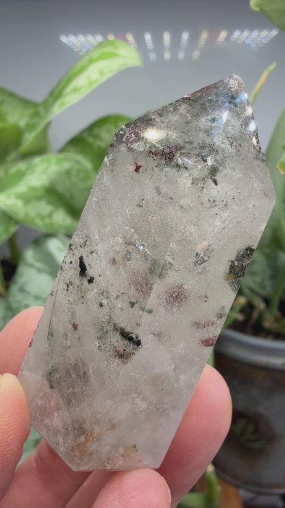 Garden Quartz/Lodolite Point- 2.25" inches tall