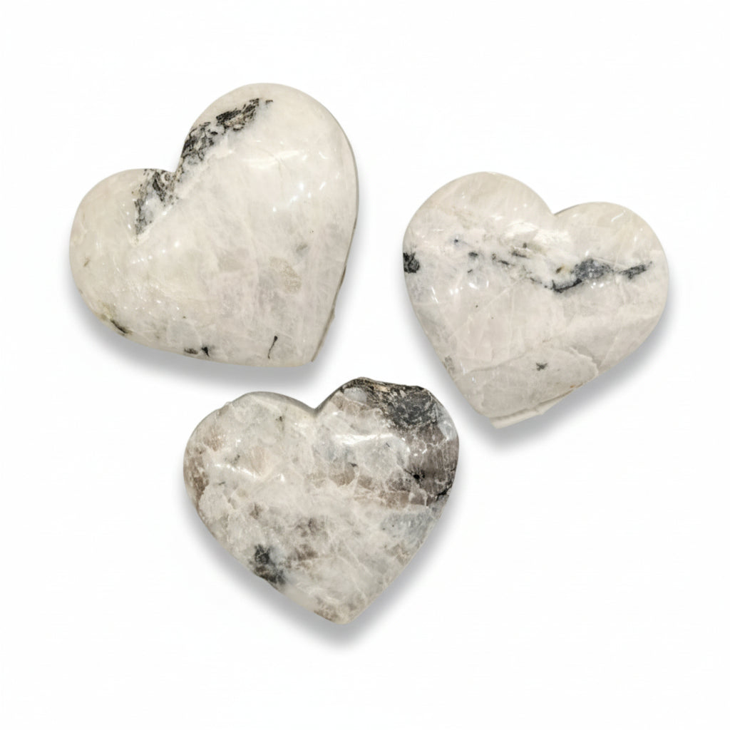 Rainbow Moonstone Heart