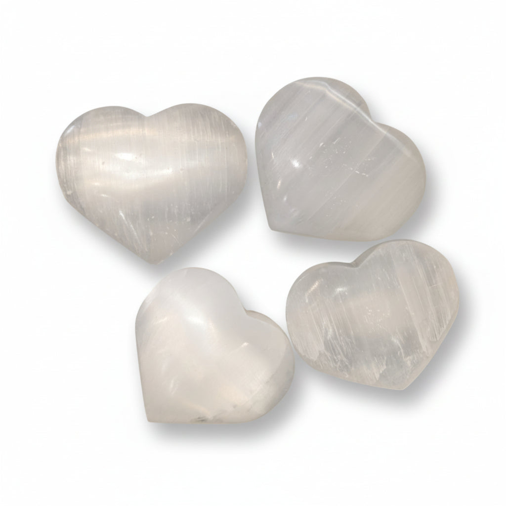 Selenite Heart (Satin Spar Gypsum)